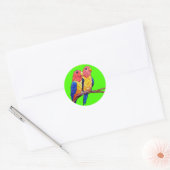 Sticker Rond Les perroquets (Enveloppe)