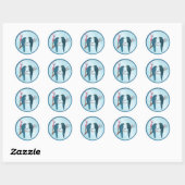 Sticker Rond Les perroquets tropicaux (Feuille)