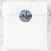 Sticker Rond Les phares de Grand Haven (Sac)