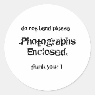 Sticker Rond . Les photographies incluses., ne se plient pas