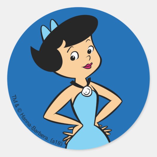 Sticker Rond Les Pierrafeu | Betty Rubble (Devant)