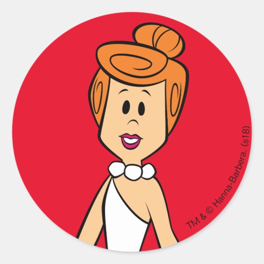 Sticker Rond Les Pierrafeu | Wilma Flintstone (Devant)