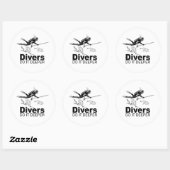 Sticker Rond les plongeurs le font plus en profondeur (Feuille)