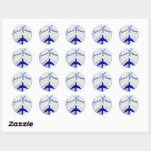 Sticker Rond Les plumes de la vie (Feuille)