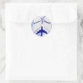 Sticker Rond Les plumes de la vie (Sac)