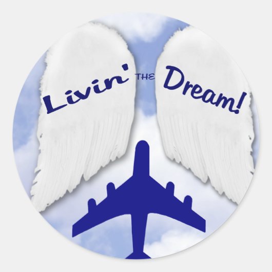 Sticker Rond Les plumes de la vie (Devant)
