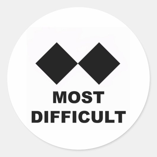 Sticker Rond Les plus difficiles (Devant)