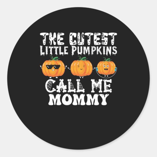 Sticker Rond Les plus mignons petits potirons m'appellent maman (Devant)