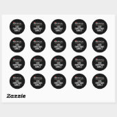 Sticker Rond Les plus probables à Noël Correspondant Pajamas De (Feuille)