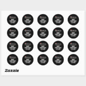 Sticker Rond Les plus probables à Noël Correspondant Pajamas De (Feuille)