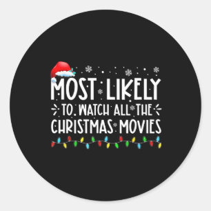 Sticker Rond Les Plus Probables À Regarder Tous Les Films De No