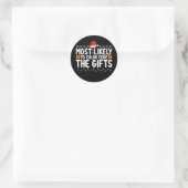Sticker Rond Les Plus Probables De Couleur Code Les Cadeaux Noë (Sac)
