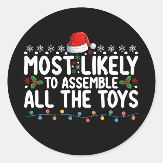 Sticker Rond Les Plus Probables Pour Assembler Tous Les Jouets (Devant)