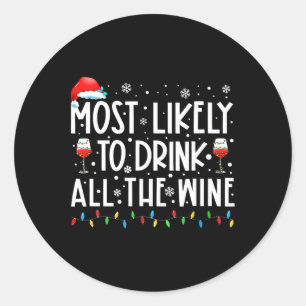 Sticker Rond Les Plus Susceptibles De Boire Toute La Famille De