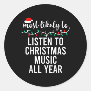 Sticker Rond Les Plus Susceptibles De Correspondre À Noël Pajam