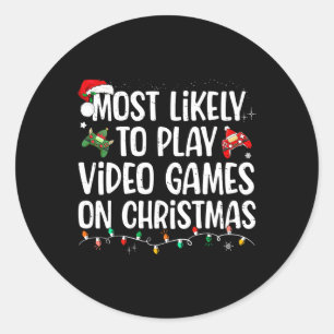 Sticker Rond Les plus susceptibles de jouer à des jeux vidéo su