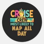 Sticker Rond Les Plus Susceptibles De Papper Toute La Journée C (Devant)