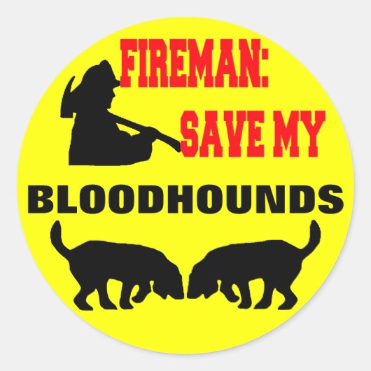 Sticker Rond Les pompiers sauvent mes sanglots (Devant)