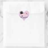 Sticker Rond Les porcs et les baisers ! (Sac)
