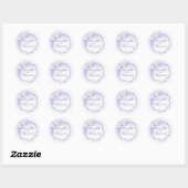 Sticker Rond Les prêteurs et les roses blanches Wreath Elegant (Feuille)