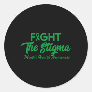 Sticker Rond Les problèmes de santé mentale de la stigmatisatio