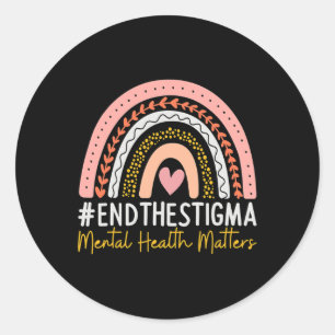 Sticker Rond Les Problèmes De Santé Mettent Fin À La Stigma Arc