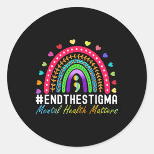 Sticker Rond Les Problèmes Mettent Fin À La Stigmatisation Léop