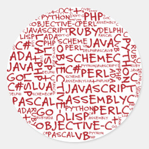 Sticker Rond Les Programmeurs Ont Plusieurs Compétences En Prog