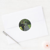 Sticker Rond Les Promenades, alias Les Poussettes par Claude Mo (Enveloppe)
