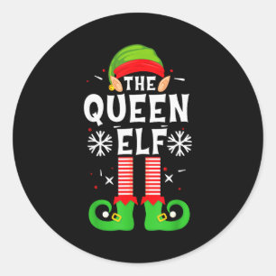Sticker Rond Les pyjamas de Noël assortis de la famille de la R