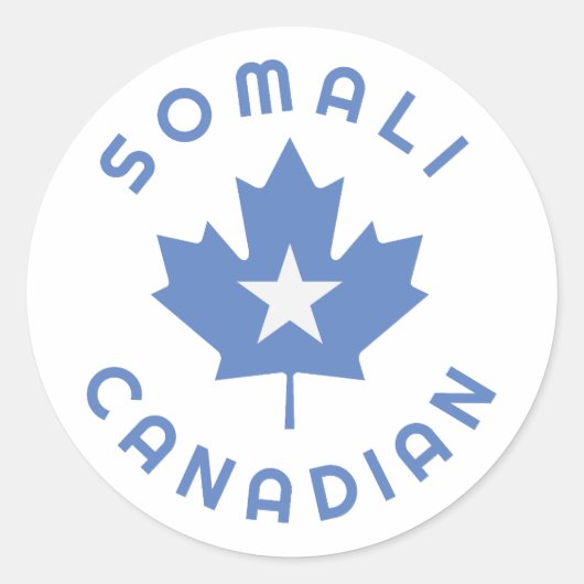 Sticker Rond Les racines somaliennes canadiennes (Devant)