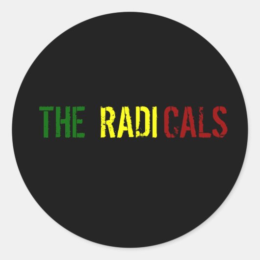 Sticker Rond Les radicaux (Devant)
