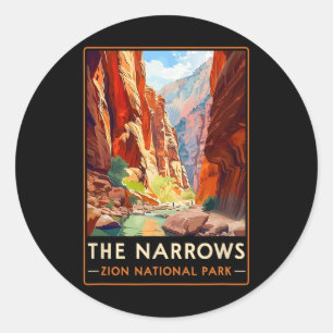 Sticker Rond Les Réductions Parc national de Zion Randonnée Nat