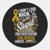 Sticker Rond Les regards peuvent tromper la sensibilisation au (Devant)