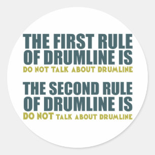 Sticker Rond Les règles de Drumline