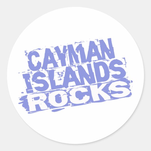 Sticker Rond Les Rochers des îles Caïmans (Devant)