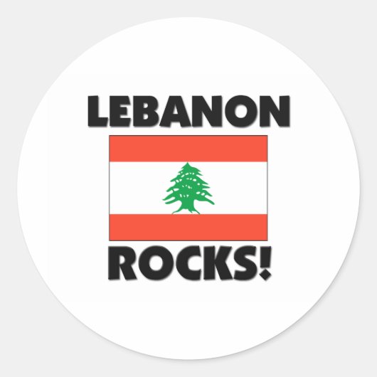 Sticker Rond Les rochers du Liban (Devant)