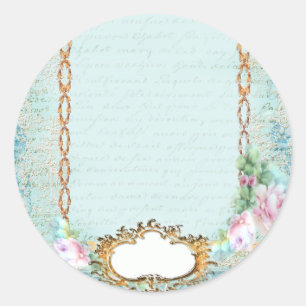 Sticker Rond Les Roses roses de Versailles