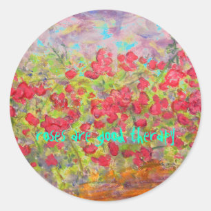 Sticker Rond les roses sont bonne thérapie