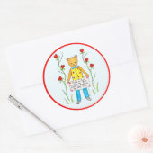 Sticker Rond Les roses sont rouges, les violettes sont bleues (Enveloppe)