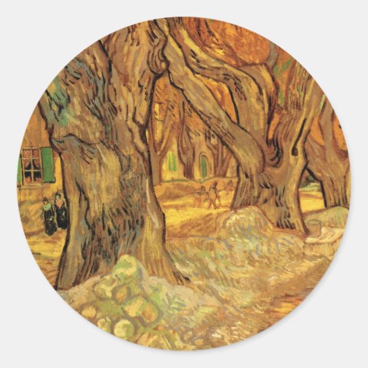 Sticker Rond Les sens de la route par Vincent van Gogh (Devant)