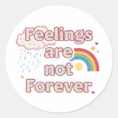 Sticker Rond Les sentiments ne sont pas éternels – Rappel sur l (Devant)