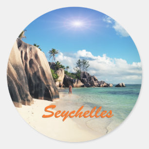 Sticker Rond Les Seychelles