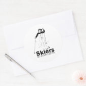 Sticker Rond les skieurs descendent plus vite (Enveloppe)