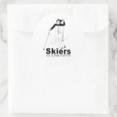 Sticker Rond les skieurs descendent plus vite (Sac)