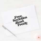 Sticker Rond Les sociétés libres lisent librement (Enveloppe)