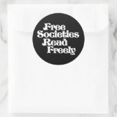 Sticker Rond Les sociétés libres lisent librement (Sac)