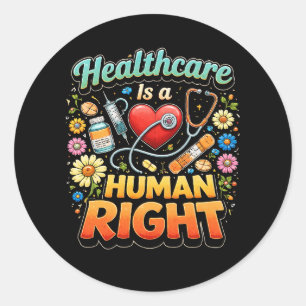Sticker Rond Les soins de santé sont un droit humain