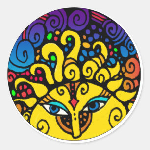Sticker Rond Les solénoïdes 20 lunatiques de Sun/EL comptent