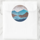 Sticker Rond Les sommets Blue Mountain (Sac)